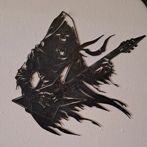 Black Grim Ripper 3d Printed Wall Art Decor